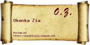 Okenka Zia névjegykártya